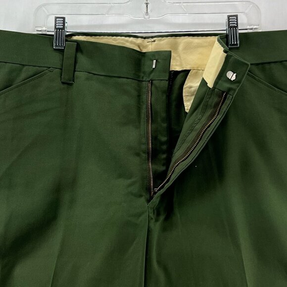 Towncraft Vintage Dress Pants Men 40x29 JCPenney Workwear Slacks Straight Green - Picture 8 of 16